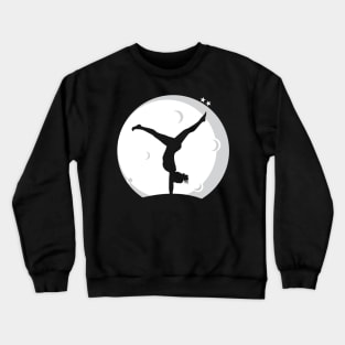 Handstand Gymnastics Moonlight Silhouette For Gymnasts Crewneck Sweatshirt